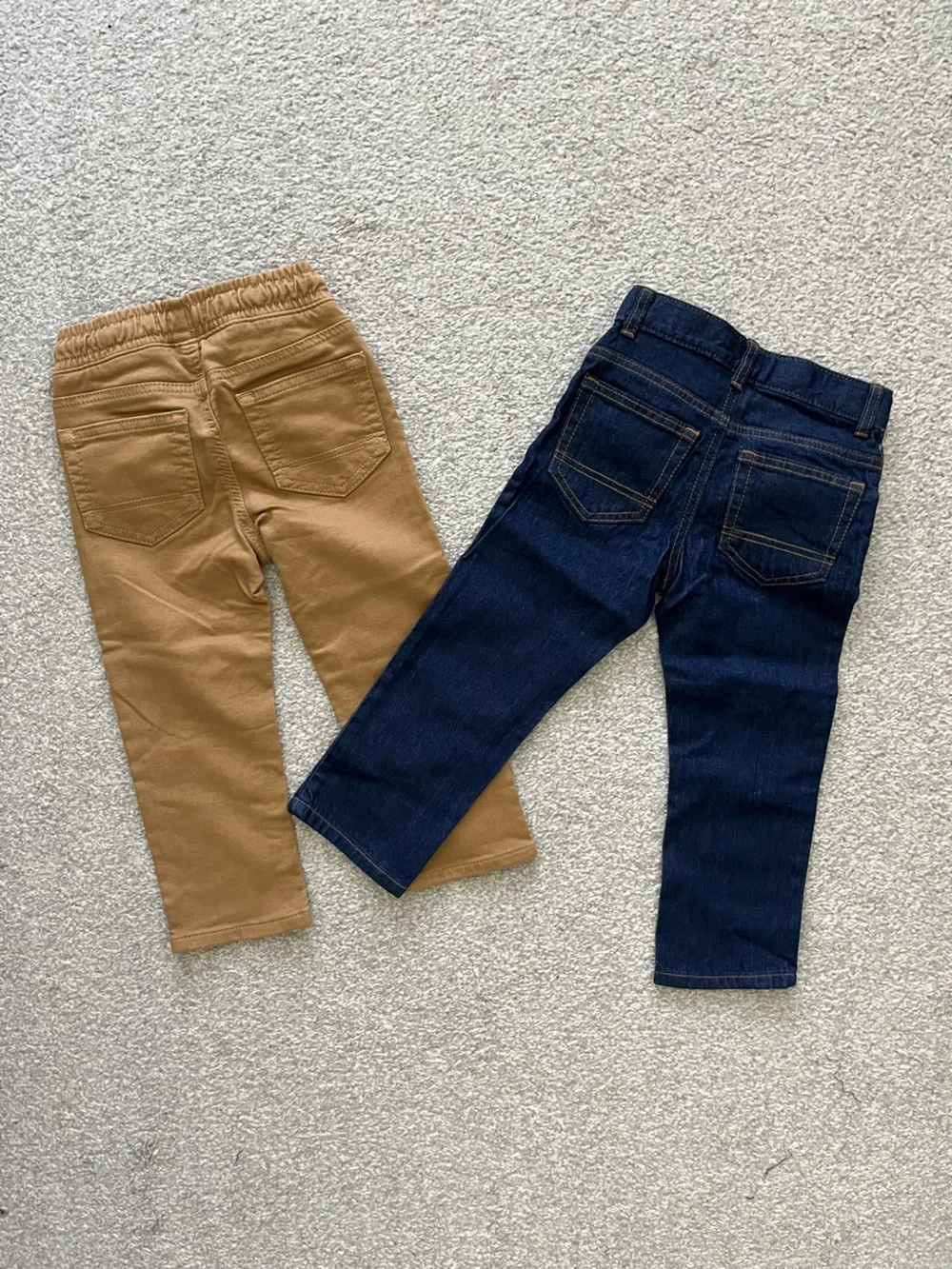 NWT Boys Cat & Jack Toddler Dark Blue Denim Jeans & Khaki Pants -3T